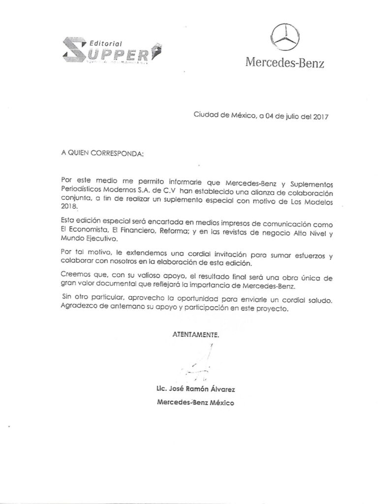 MERCEDES BENZ - SUPPER